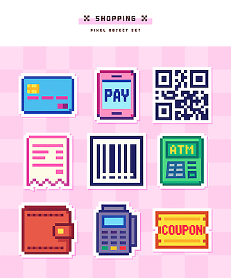 디자인 예술 일러스트 그래픽 쇼핑 상점 디지털 지갑 소비 모던 쿠폰 바코드 영수증 아이템 ATM QR코드 국내일러스트 AI파일 카드프레임 프레임 금융 파일형식 벡터