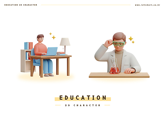 PSD 편집이미지 학생 교육 모션 3D캐릭터 기술 실험 학습 컴퓨터 환경 교양 도구 실험실 과학자 창의성 편집3D 직업 캐릭터 과학 전자제품 3D 학자 파일형식