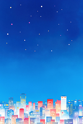 JPG 감정 별 물결 컬러 일러스트 자연 밤하늘 조명 풍경 빌딩 일상 평화 환경 스크린 고요 도시 저녁 뷰티풀 국내일러스트 AI일러스트 AI콘텐츠 자연요소 컨셉 하늘 건물 라이프 야간 생태계 파일형식