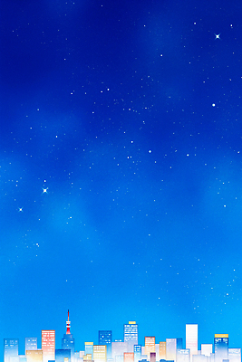 JPG 별 상징 백그라운드 야경 일러스트 자연 하늘 풍경 일상 파란색 빛 촬영 고요 도시 야간 그림 감성 스카이라인 뷰티풀 국내일러스트 AI일러스트 AI콘텐츠 자연요소 컬러 컨셉 라이프 생태계 파일형식 풍경_경치