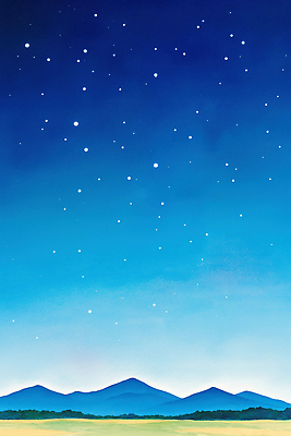 JPG 실루엣 별 컬러 일러스트 자연 밤하늘 하늘 산 풍경 여름 평화 촬영 고요 별자리 감상 신비 별빛 뷰티풀 국내일러스트 AI일러스트 AI콘텐츠 자연요소 계절 컨셉 촬영기법 빛 야간 생태계 파일형식