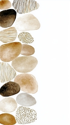 JPG 모양 디자인 예술 컬러 패턴 일러스트 자연 인테리어 돌_바위 배열 질감 부드러움 조화 꾸미기 단순화된 자연물 세련 국내일러스트 AI일러스트 AI콘텐츠 무늬 감각 생태계 파일형식