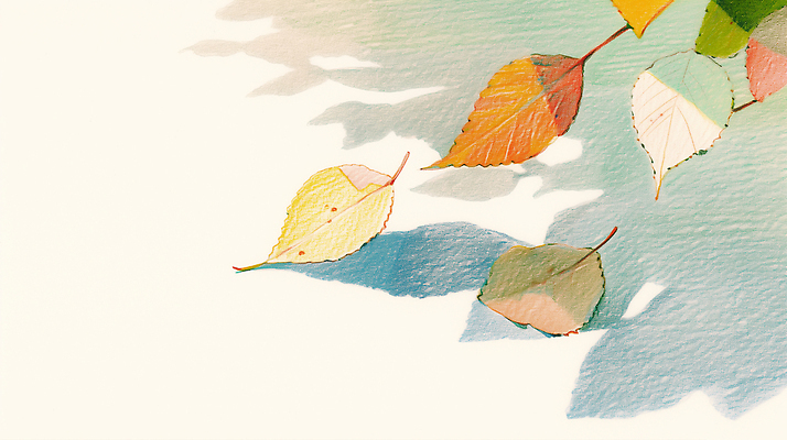 JPG 식물 계절 예술 컬러 잎 일러스트 자연 나뭇잎 수채화 풍경 물 여름 햇빛 환경 가을 부드러움 조화 뷰티풀 색감 풍경화 국내일러스트 AI일러스트 AI콘텐츠 자연요소 태양 감각 그림 생태계 파일형식