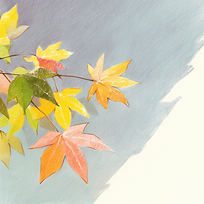 JPG 식물 계절 컬러 단풍 잎 일러스트 모션 자연 하늘 생명 바람 풍경 가을 나뭇가지 변화 감성 조화 뷰티풀 풍경화 국내일러스트 AI일러스트 AI콘텐츠 자연요소 나무 컨셉 날씨 그림 생태계 파일형식