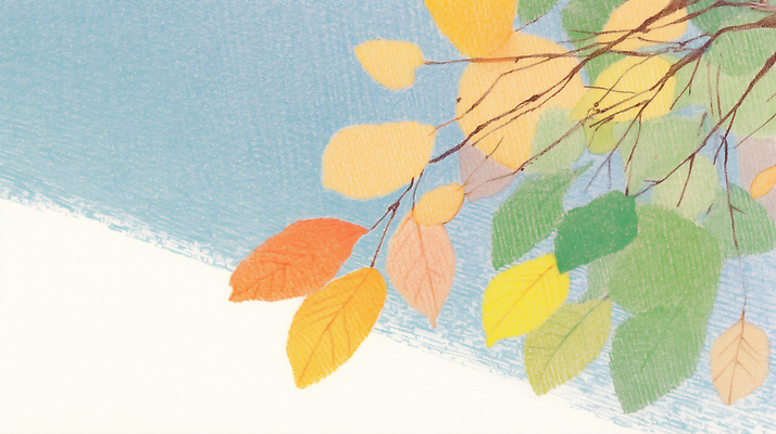 JPG 나무 구름 열매 여유 컬러 단풍 잎 일러스트 자연 하늘 생명 따뜻함 풍경 파란색 믿음 맑음 기쁨 가을 조화 뷰티풀 국내일러스트 AI일러스트 AI콘텐츠 자연요소 식물 계절 감정 날씨 생태계 파일형식