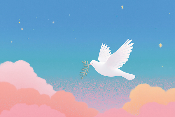 JPG 구름 예술 상징 분홍색 일러스트 자연 하늘 생명 파란색 평화 희망 자유 비행 비둘기 부드러움 감동 조화 뷰티풀 생동감 국내일러스트 AI일러스트 AI콘텐츠 자연요소 감정 컬러 컨셉 조류 감각 생태계 파일형식