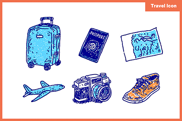 PSD 여행 신발 지도 가방 일러스트 비행기 여행객 카메라 탐험 계획 준비 여권 아이템 국내일러스트 잡화 컨셉 항공교통 대중교통 사람 전자제품 파일형식