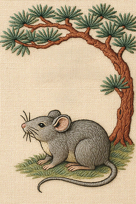 JPG 식물 동물 편집이미지 포유류 자연 풍경 초원 평화 회색 소나무 쥐 숲 생태계 서식지 습관 이미지편집 AI포토 AI콘텐츠 나무 컬러 컨셉 설치류 파일형식