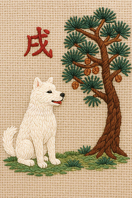 JPG 식물 동물 편집이미지 한국전통 디자인 문화 예술 상징 컬러 자연 소나무 자수 수공예 테마 이미지편집 AI포토 AI콘텐츠 나무 전통 한국 공예 생태계 파일형식