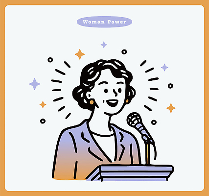 여자 별 일러스트 모션 빛 힘 공간 모임 표현 자신감 발표 메시지 군중 대표 강의 마이크 긍정 소통 리더쉽 영감 힘찬 국내일러스트 AI파일 자연요소 감정 음향기기 컨셉 사람 파일형식 벡터