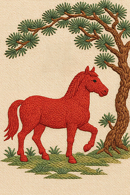 JPG 식물 동물 편집이미지 전통 디자인 예술 자연 풍경 소나무 공예 자수 조화 수공예 색감 이미지편집 AI포토 AI콘텐츠 나무 취미 생태계 파일형식