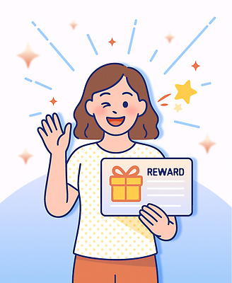 여자 행복 별 일러스트 기념 표정 선물 미소 사람 손짓 반짝임 기쁨 에너지 축하 즐거움 환영 긍정적 확인서 통지서 국내일러스트 AI파일 자연요소 감정 컨셉 모션 문서 파일형식 벡터