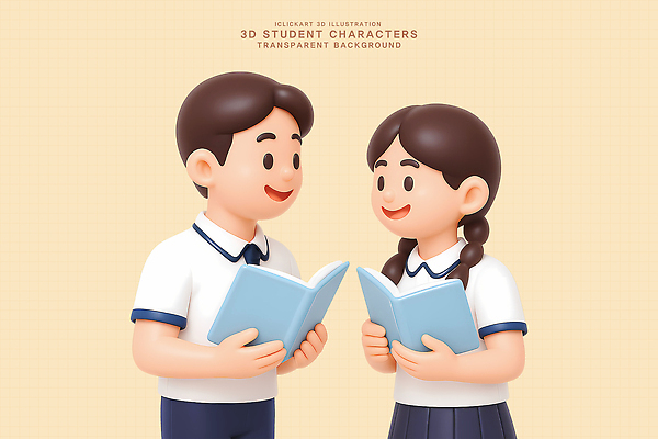 PSD 편집이미지 캐릭터 학생 디자인 교육 어린이 교실 대화 책 친구 학습 독서 3D 그룹 편집3D 학교 관계 말하기 사람 디지털합성 파일형식