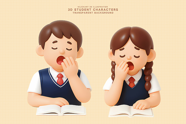 PSD 편집이미지 캐릭터 학생 교육 교복 백그라운드 학교 수업 소녀 소년 책 독서 3D 졸음 편집3D 옷 여자 남자 감정 어린이 디지털합성 파일형식