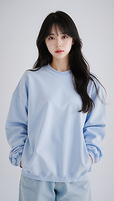 JPG 편집이미지 긴머리 디자인 옷 여자 패션 포즈 백그라운드 캐주얼 파란색 분위기 심플 코디 의료성형뷰티 스타일 편집실사 AI포토 AI인물포토 AI콘텐츠 헤어스타일 컬러 컨셉 사람 CG 파일형식