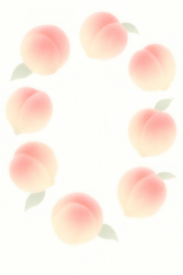 JPG 식물 디자인 예술 컬러 백그라운드 과일 일러스트 자연 장식 여름 원형 분위기 배열 윤곽 복숭아 화사함 감성 조화 국내일러스트 AI일러스트 AI콘텐츠 도형 계절 컨셉 생태계 파일형식