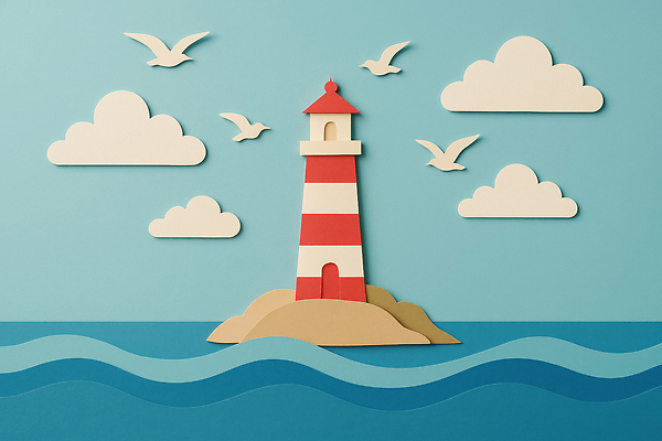 JPG 구름 편집이미지 디자인 감정 바다 컬러 섬 자연 하늘 등대 풍경 장식 비둘기 조화 편집실사 AI포토 AI콘텐츠 자연요소 조류 CG 생태계 파일형식