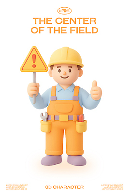 PSD 편집이미지 직업 표지 남자 건축 3D캐릭터 공사 안전 주황색 장비 엄지손가락 헬멧 신호 작업자 편집3D 캐릭터 컬러 손가락 건설업 사람 3D 보호장비 파일형식
