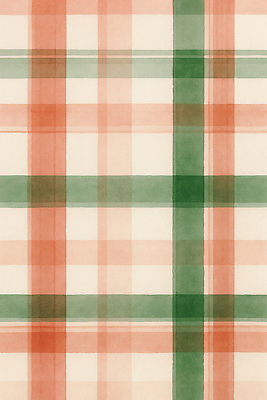 JPG 디자인 예술 컬러 백그라운드 패턴 일러스트 가로 빨간색 세로 초록색 모던 그림 질감 체크무늬 부드러움 조화 패브릭 활용 스타일 국내일러스트 AI일러스트 AI콘텐츠 컨셉 무늬 직물 감각 파일형식