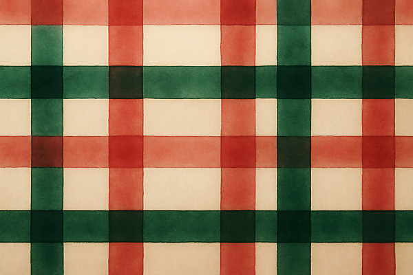 JPG 디자인 예술 컬러 백그라운드 크리스마스 패턴 일러스트 벽지 장식 빨간색 초록색 인테리어 전시 식탁보 분위기 편안함 오브젝트 체크무늬 텍스타일 패브릭 국내일러스트 AI일러스트 AI콘텐츠 기념일 컨셉 무늬 직물 감각 공예 파일형식