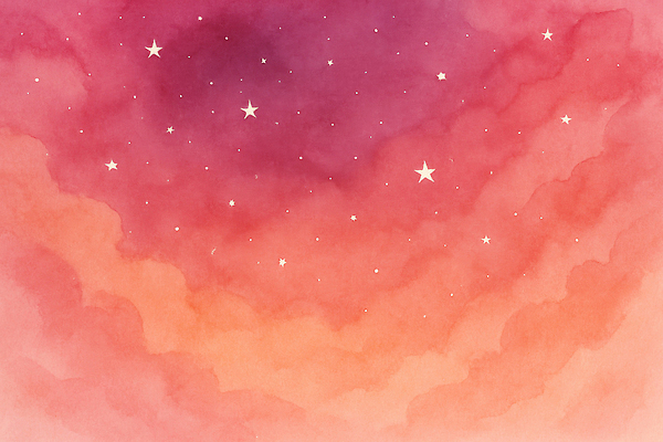 JPG 구름 별 예술 컬러 일러스트 자연 밤하늘 하늘 수채화 평화 우주 일몰 안개 드로잉 색감 색채 창의력 국내일러스트 AI일러스트 AI콘텐츠 자연요소 컨셉 날씨 미술 노을 야간 생태계 파일형식