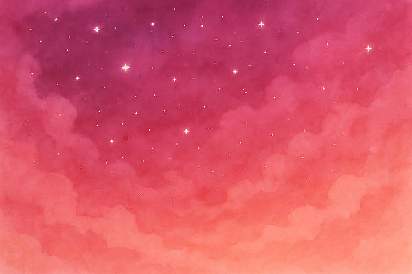 JPG 구름 별 예술 컬러 백그라운드 일러스트 자연 하늘 풍경 반짝임 평화 우주 노을 일몰 꿈 저녁 감성 조화 뷰티풀 환상 국내일러스트 AI일러스트 AI콘텐츠 자연요소 컨셉 모션 야간 생태계 파일형식