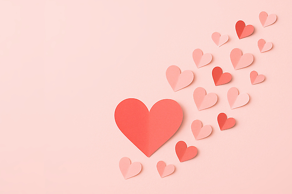 JPG 편집이미지 디자인 예술 분홍색 컬러 백그라운드 무늬 사랑 장식 하트 표현 크기 공예 창작 편집실사 AI포토 AI콘텐츠 모양 감정 취미 CG 파일형식