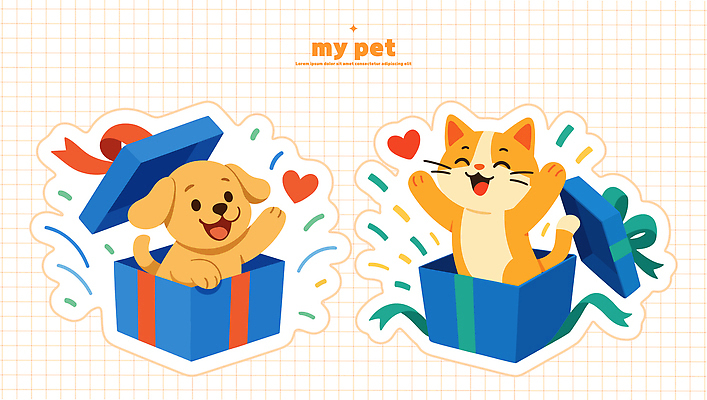 동물 커플 계절 행복 상징 컬러 일러스트 학사모 장식 친구 반려동물 상자 귀여움 축제 고양이 기쁨 축하 강아지 파스텔 국내일러스트 AI파일 모자_잡화 감정 컨셉 졸업 포유류 관계 학용품 개 파일형식 벡터