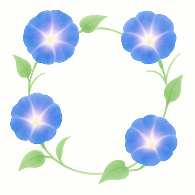 JPG 식물 디자인 꽃잎 꽃 예술 컬러 백그라운드 잎 일러스트 자연 그래픽 장식 여름 파란색 정원 봄 원형 나팔꽃 뷰티풀 스타일 국내일러스트 AI일러스트 AI콘텐츠 도형 계절 생태계 파일형식