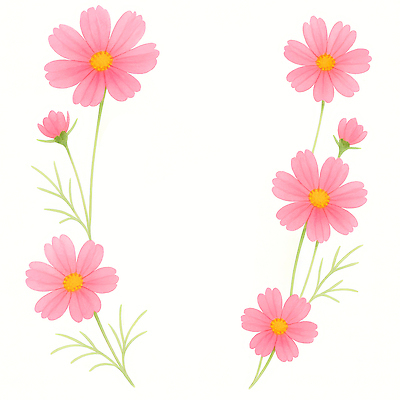 JPG 식물 꽃 분홍색 꽃밭 일러스트 자연 생명 따뜻함 잔디 환경 정원 봄 성장 코스모스 생태계 향기 화사함 조화 뷰티풀 국내일러스트 AI일러스트 AI콘텐츠 계절 컬러 컨셉 냄새 파일형식