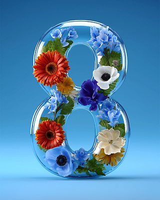 JPG 편집이미지 디자인 꽃 예술 컬러 백그라운드 장식 파란색 숫자 투명 구출 조화 생화 이미지편집 AI컴퓨터그래픽 AI콘텐츠 식물 문자 도움 파일형식