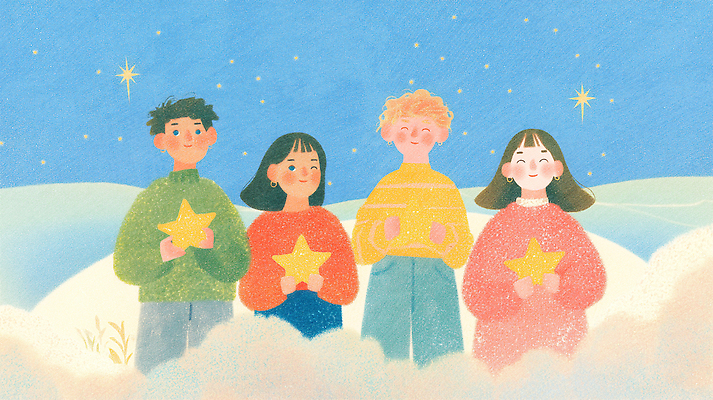 JPG 구름 계절 행복 별 컬러 일러스트 모션 자연 하늘 미소 친구 축제 분위기 포근함 스웨터 즐거움 오브젝트 뷰티풀 순간 셰어링 국내일러스트 AI일러스트 AI콘텐츠 자연요소 감정 컨셉 상의 관계 표정 감각 생태계 파일형식 공유경제