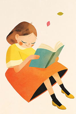 JPG 드레스 교육 여유 컬러 일러스트 소녀 일상 책 여름 독서 꿈 육아 가을 표현 편안함 집중 읽기 오브젝트 호기심 창의력 국내일러스트 AI일러스트 AI콘텐츠 옷 계절 여자 감정 어린이 컨셉 모션 라이프 감각 파일형식