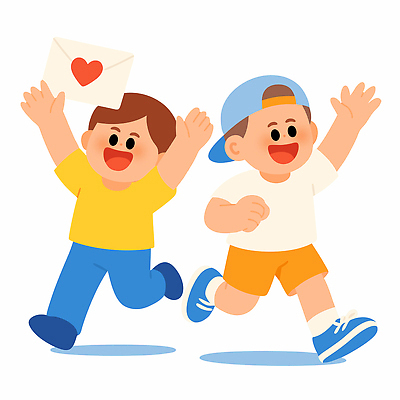캐릭터 손 행복 운동화 일러스트 사랑 웃음 소년 친구 달리기 귀여움 편지 즐거움 비누 동심 국내일러스트 AI파일 남자 감정 어린이 신발 컨셉 관계 모션 표정 신체부위 위생용품 파일형식 벡터