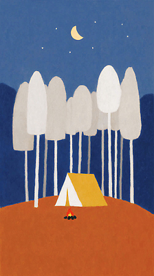 JPG 나무 별 여행 일러스트 자연 하늘 불 텐트 취미 야외 소풍 노란색 고요 캠핑 야간 숲 모닥불 캠핑장 피부 즐거움 생태계 국내일러스트 AI일러스트 AI콘텐츠 자연요소 식물 감정 컬러 레저 캠핑도구 신체부위 야외활동 파일형식