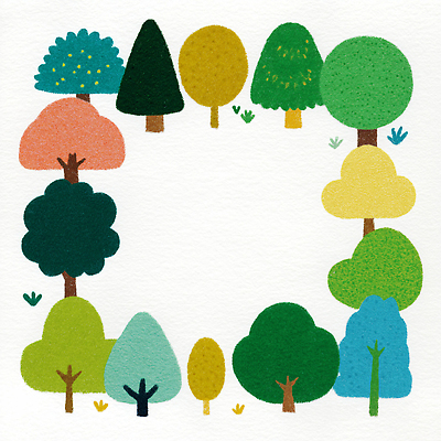 JPG 나무 식물 디자인 예술 컬러 백그라운드 일러스트 자연 생명 풍경 초록색 평화 환경 고요 봄 원형 숲 조용 색감 국내일러스트 AI일러스트 AI콘텐츠 도형 계절 컨셉 생태계 파일형식