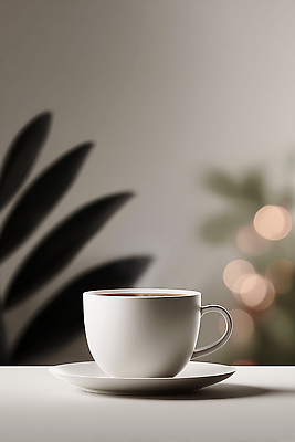 JPG 식물 편집이미지 디자인 여유 커피 음료 백그라운드 탁자 따뜻함 컵 인테리어 흰색 편안함 오브젝트 감성 차분 편집실사 AI포토 AI콘텐츠 식기 감정 컬러 가구 컨셉 감각 CG 파일형식