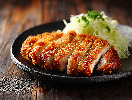 JPG 편집이미지 전통 음식 재료 탁자 디저트 건강 요리 레스토랑 식사 튀김 돈가스 양배추 일본음식 간편조리식품 바삭바삭 편집실사 AI포토 AI콘텐츠 가구 컨셉 채소 식당 커틀릿 CG 파일형식