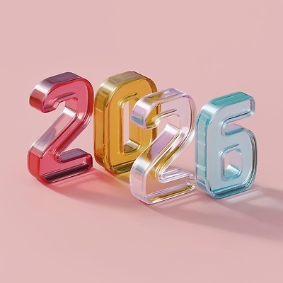 JPG 편집이미지 디자인 컬러 백그라운드 기념 장식 인테리어 숫자 파티 생일 오브젝트 모던 반투명 스타일 2026년 편집3D AI컴퓨터그래픽 AI콘텐츠 문자 기념일 이벤트 3D 연도 파일형식