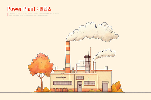 PSD 나무 그릇 산업 일러스트 공장 자연 날씨 기술 굴뚝 환경 기계 발전소 에너지 가을 발전 연기 전기에너지 시설 친환경 설비 공정 국내일러스트 식물 식기 계절 컨셉 공업 생태계 파일형식