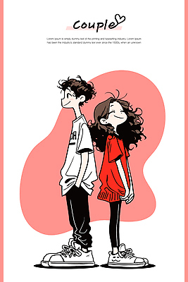 디자인 커플 행복 감정 일러스트 관계 대화 사랑 청춘 기쁨 매력적 스케치 그림 감성 소통 국내일러스트 AI파일 컨셉 말하기 미술 파일형식 벡터