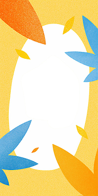 JPG 디자인 예술 컬러 백그라운드 일러스트 자연 나뭇잎 장식 여름 파란색 노란색 주황색 플랫 배열 부드러움 색채 창의성 국내일러스트 AI일러스트 AI콘텐츠 계절 잎 감각 생태계 파일형식