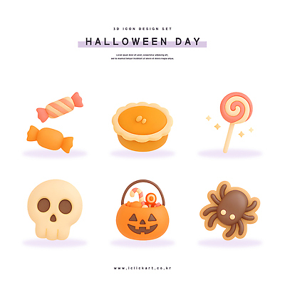 PSD 아이콘 디자인 음식 호박 디저트 해골 사탕 장식 3D아이콘 파티 과자 축제 할로윈 파이 거미 디지털아트 빵 곤충 채소 뼈 이벤트 파일형식