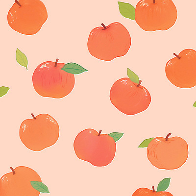 PSD 디자인 분홍색 컬러 백그라운드 패턴 과일 일러스트 자연 장식 여름 신선 사과 오브젝트 그림 질감 상큼 단순화된 브랜딩 국내일러스트 계절 무늬 생태계 파일형식