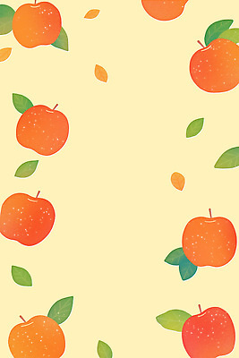 PSD 식물 디자인 컬러 백그라운드 잎 과일 일러스트 자연 그래픽 여름 노란색 디지털 사과 배열 심플 상큼 아기자기 국내일러스트 계절 컨셉 생태계 파일형식