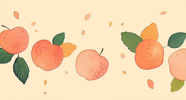 PSD 식물 디자인 예술 분홍색 컬러 백그라운드 잎 과일 일러스트 자연 그래픽 빨간색 초록색 사과 뷰티풀 디지털아트 국내일러스트 생태계 파일형식