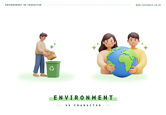 PSD 편집이미지 캐릭터 교육 지구 창조 사람 환경 재활용 의식 보호 쓰레기 친환경 기후변화 책임감 편집3D 컨셉 날씨 3D 변화 파일형식