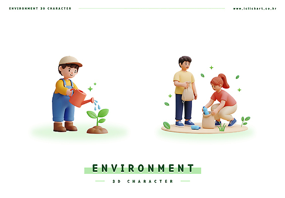 PSD 나무 식물 편집이미지 어린이 모션 청소년 자연 함께함 친구 환경 농사 흙 성장 보호 물주기 심기 편집3D 컨셉 농업 관계 사람 3D 생태계 파일형식