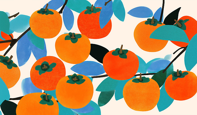 PSD 나무 열매 컬러 잎 농업 채소 과일 일러스트 자연 귤 감 풍경 그래픽 여름 농작물 디지털 주황색 조화 색채 생동감 국내일러스트 식물 계절 산업 생태계 파일형식