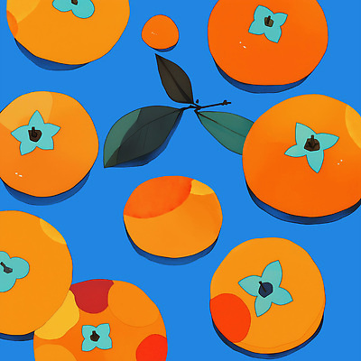 PSD 디자인 컬러 백그라운드 잎 과일 일러스트 자연 귤 건강 감 미술 생활 여름 파란색 농작물 신선 원형 비타민 국내일러스트 도형 식물 계절 농업 문화예술 생태계 영양소 파일형식